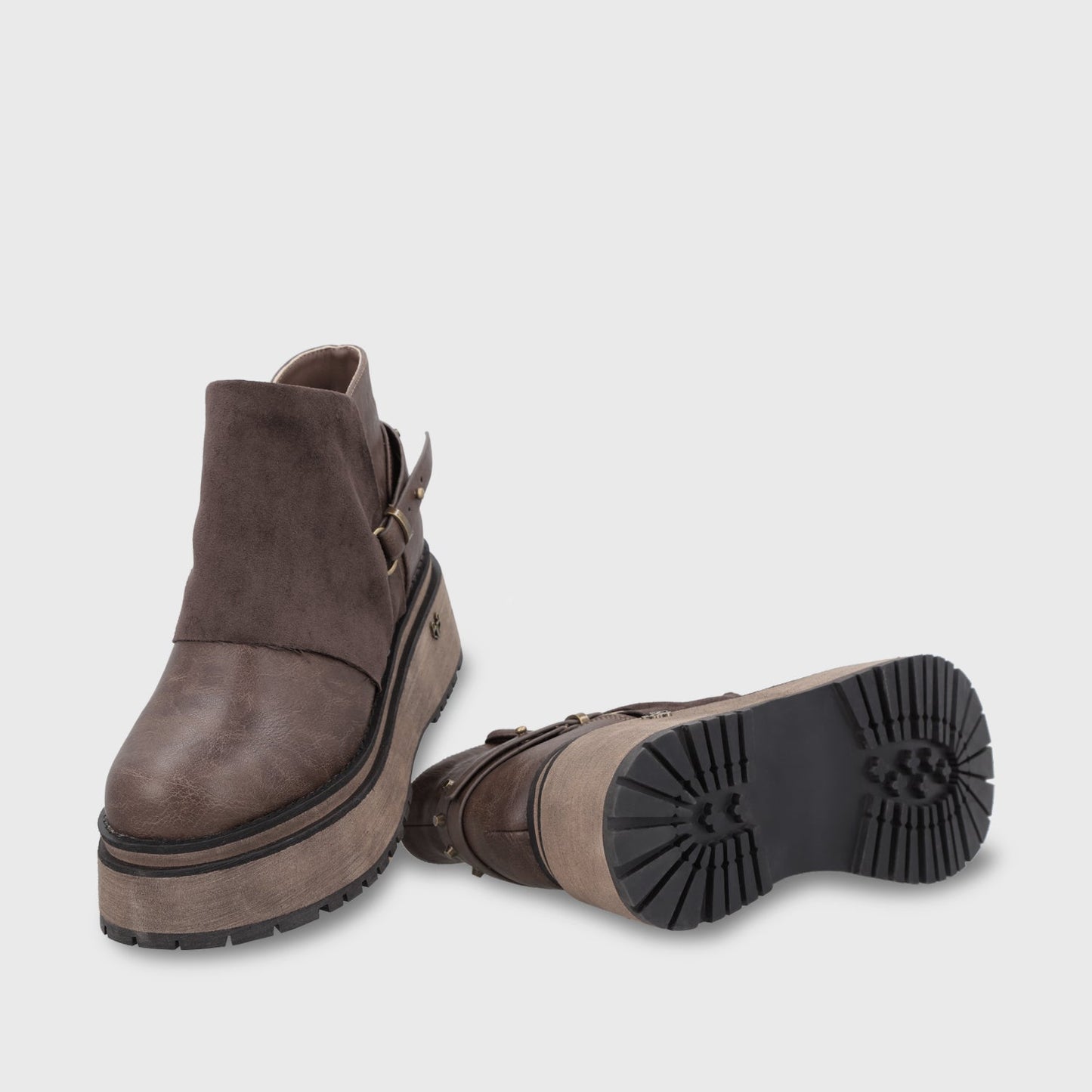 Botin Plataforma Café Mujer 1509B - Gotta Chile