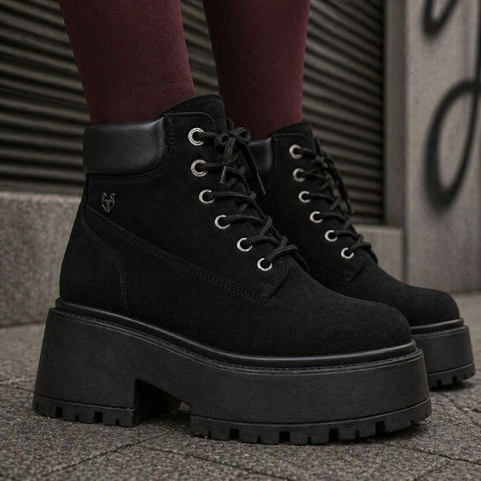 Botin Plataforma Negro Mujer 6585001 - Gotta Chile