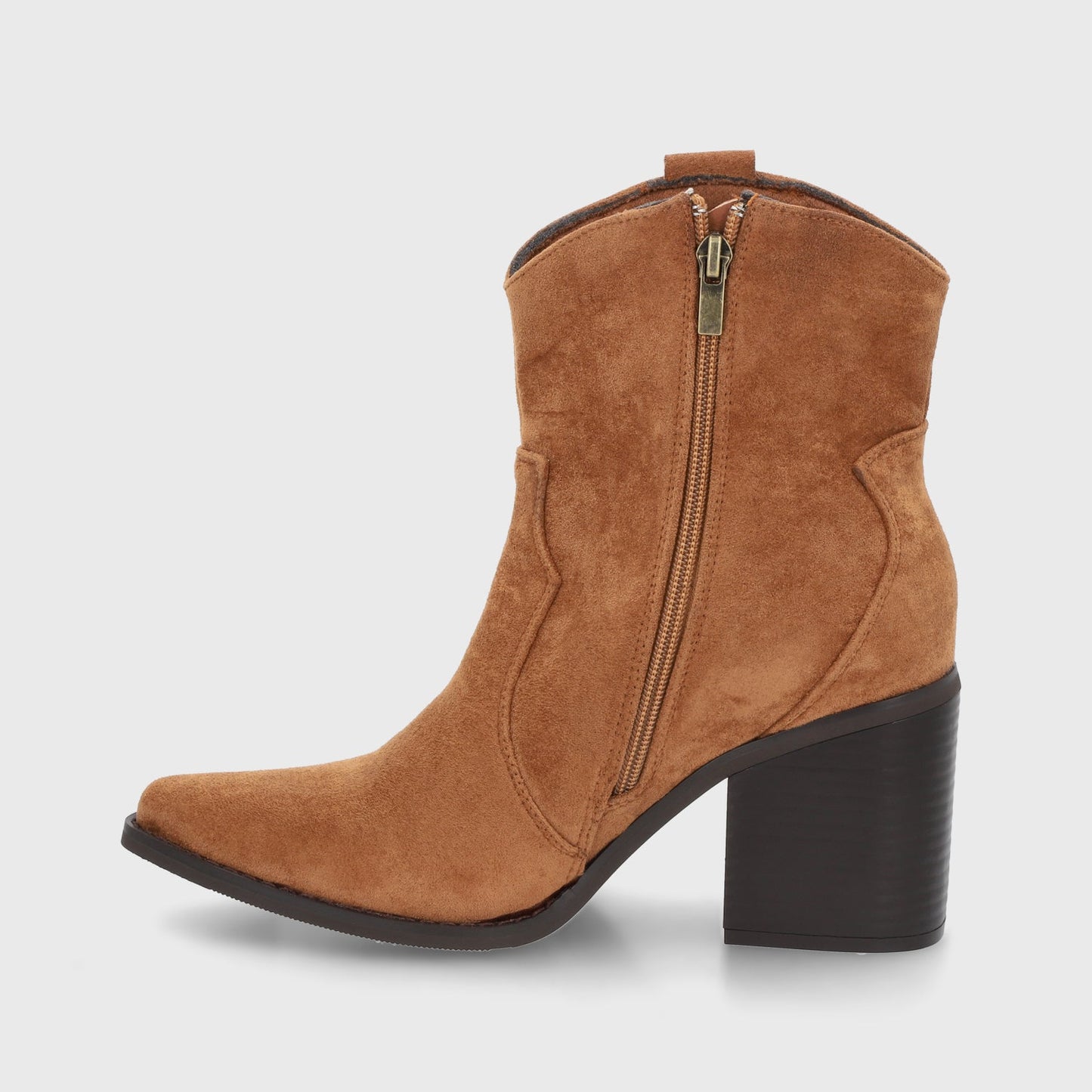 Botin Taco Camel Mujer 53780 - Gotta Chile