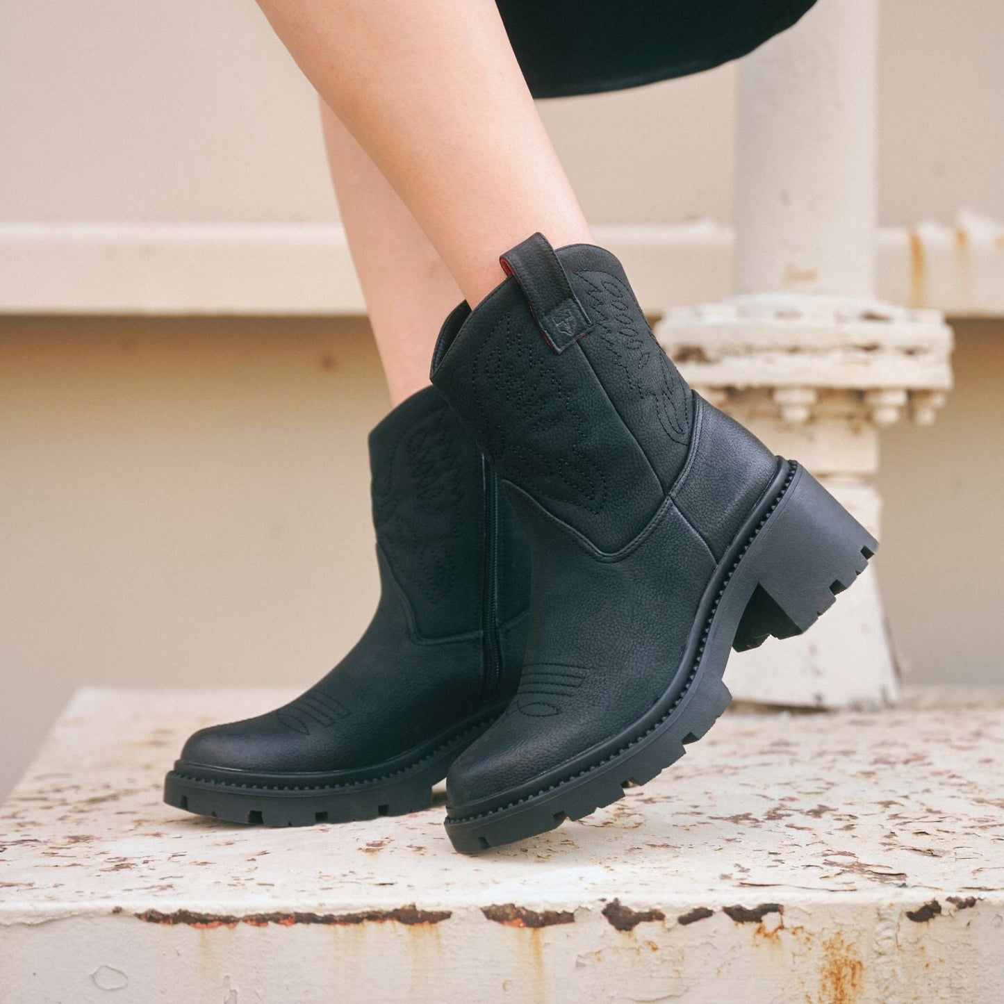 Botin Taco Negro Mujer 45745 - Gotta Chile