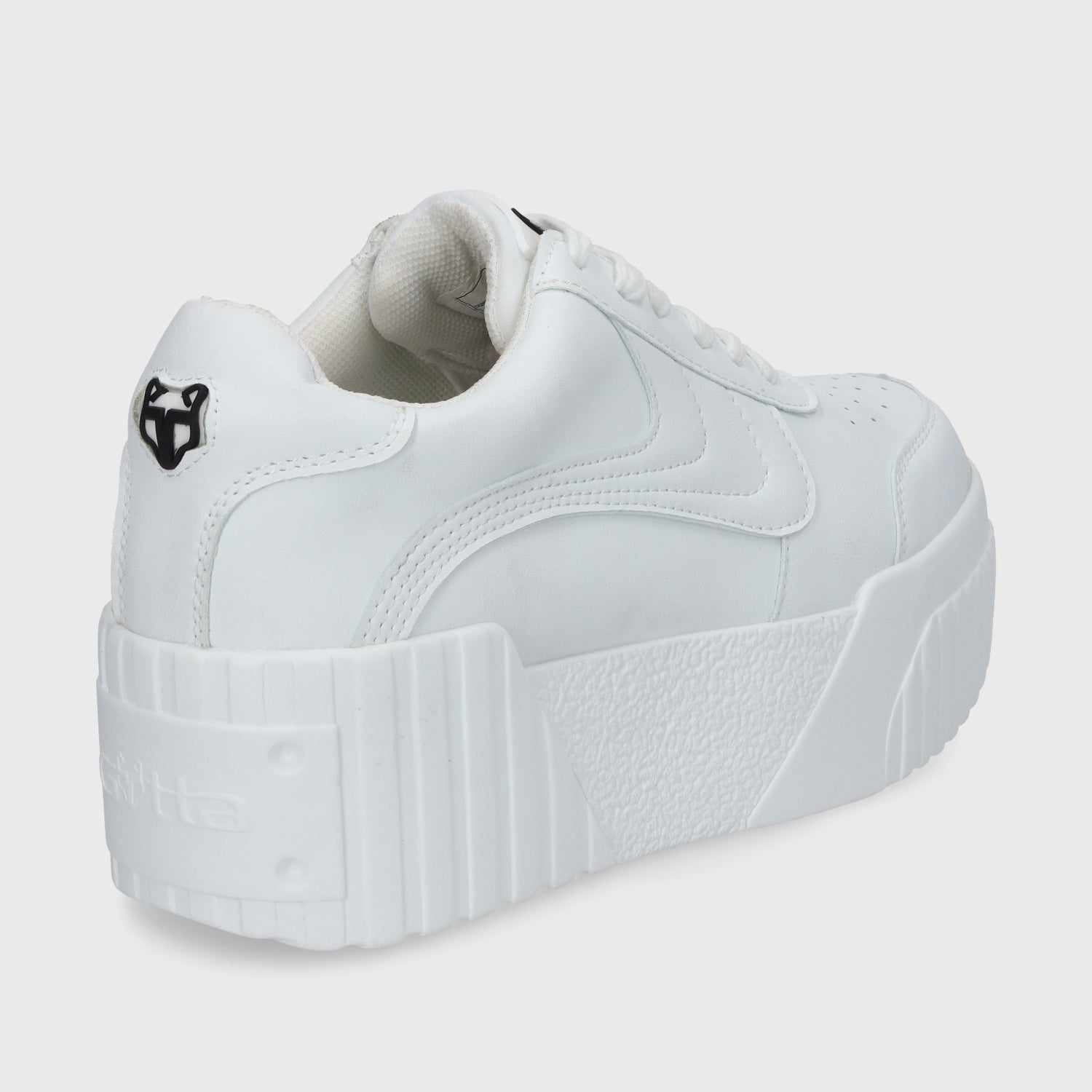 Zapatilla Blanca Cuero Mujer 13142