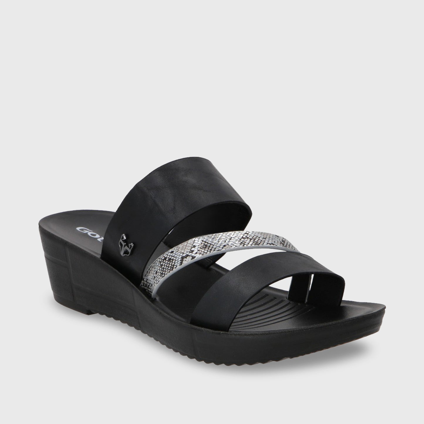 Sandalia Plataforma Negro Mujer 13221