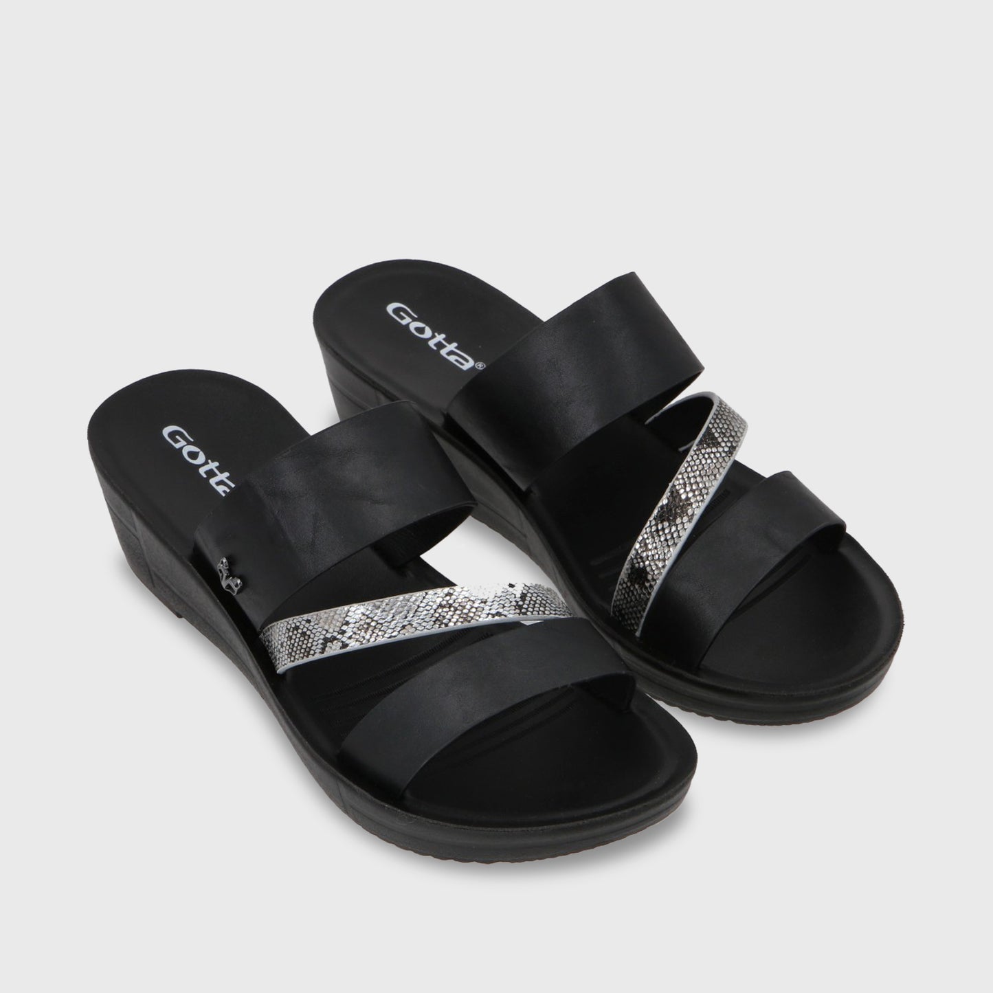 Sandalia Plataforma Negro Mujer 13221