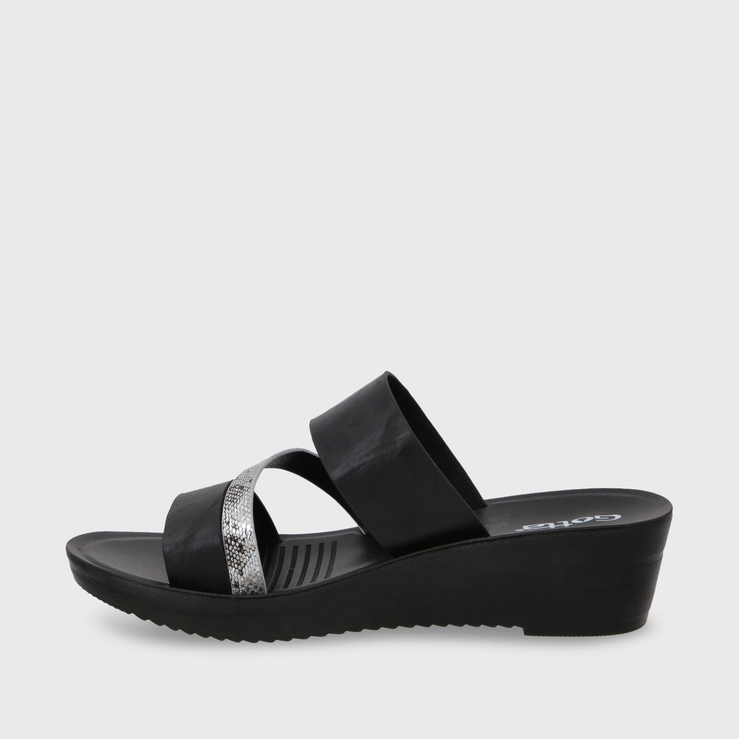 Sandalia Plataforma Negro Mujer 13221