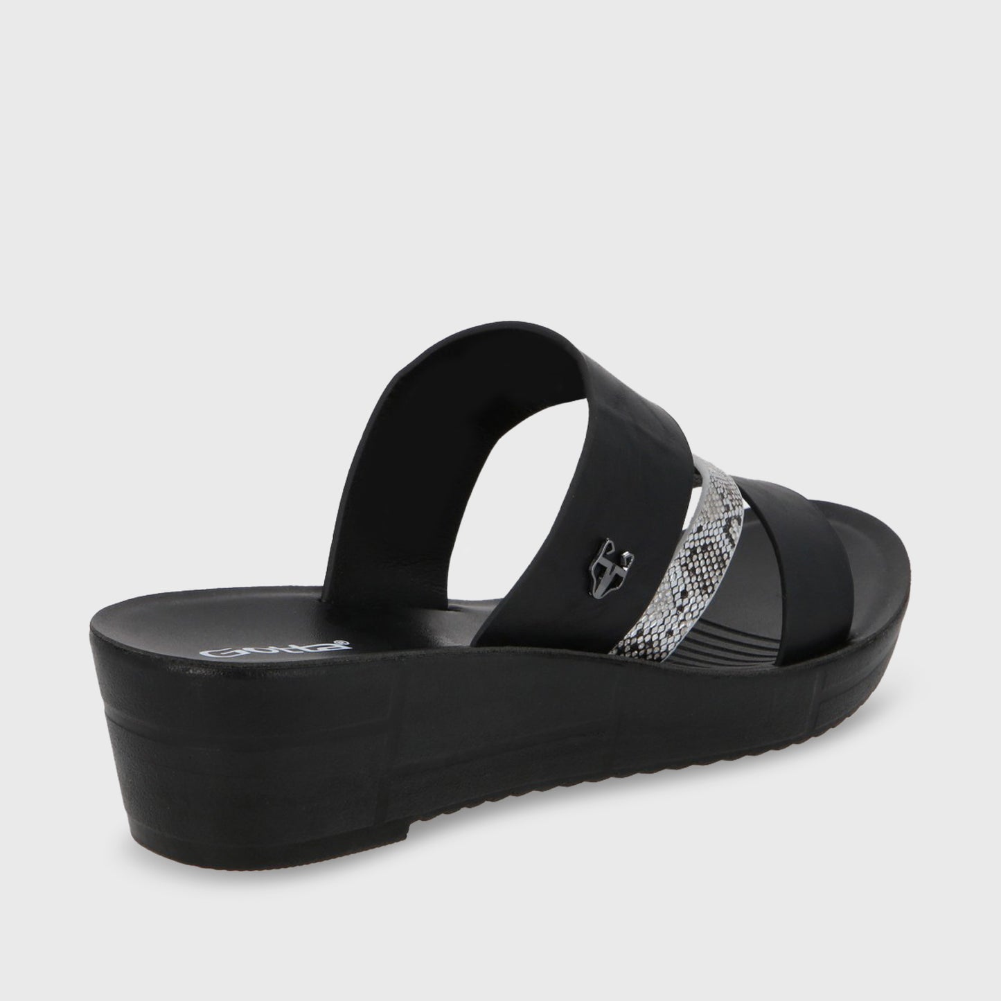 Sandalia Plataforma Negro Mujer 13221