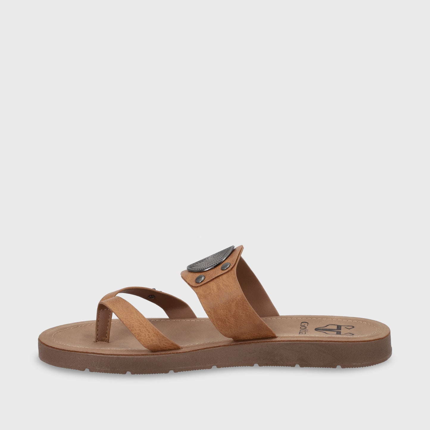 Sandalia Plano Camel Mujer 13256