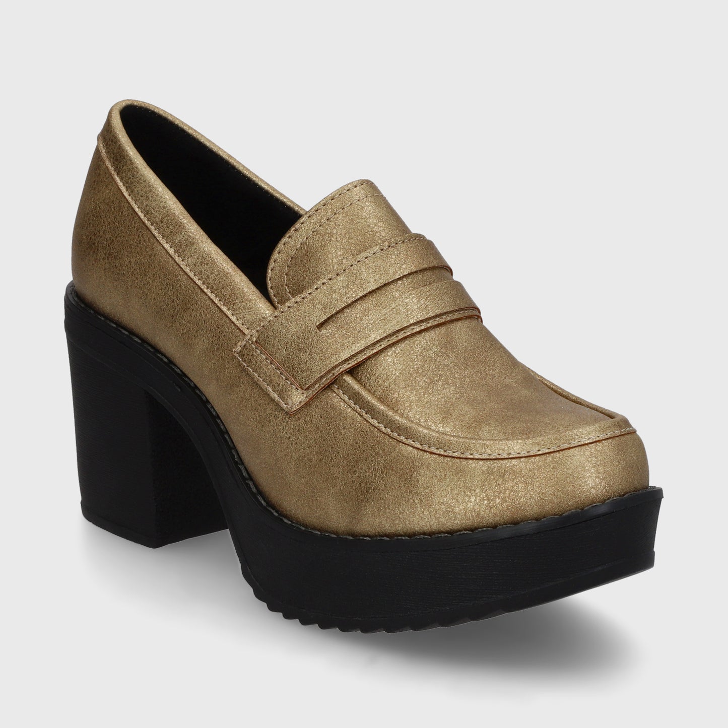 Zapato Taco Dorado Mujer 13503