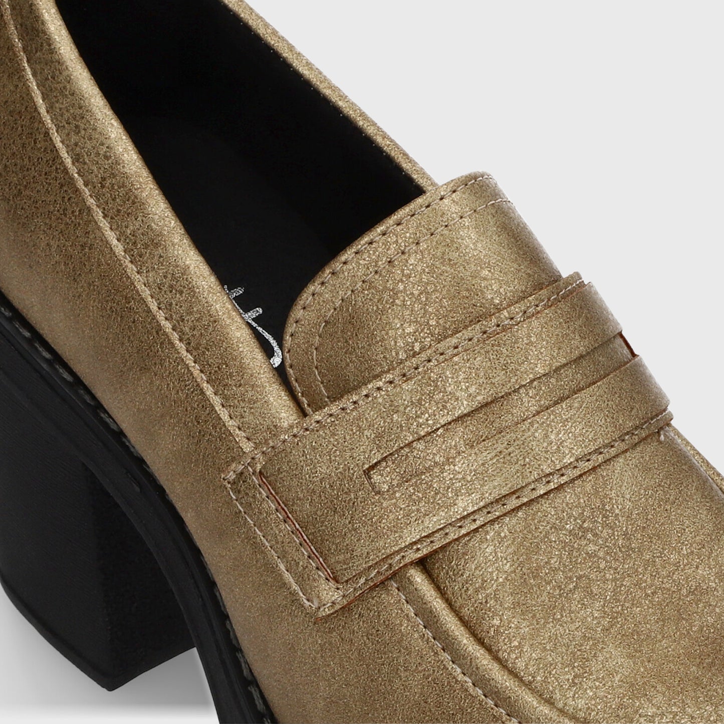 Zapato Taco Dorado Mujer 13503