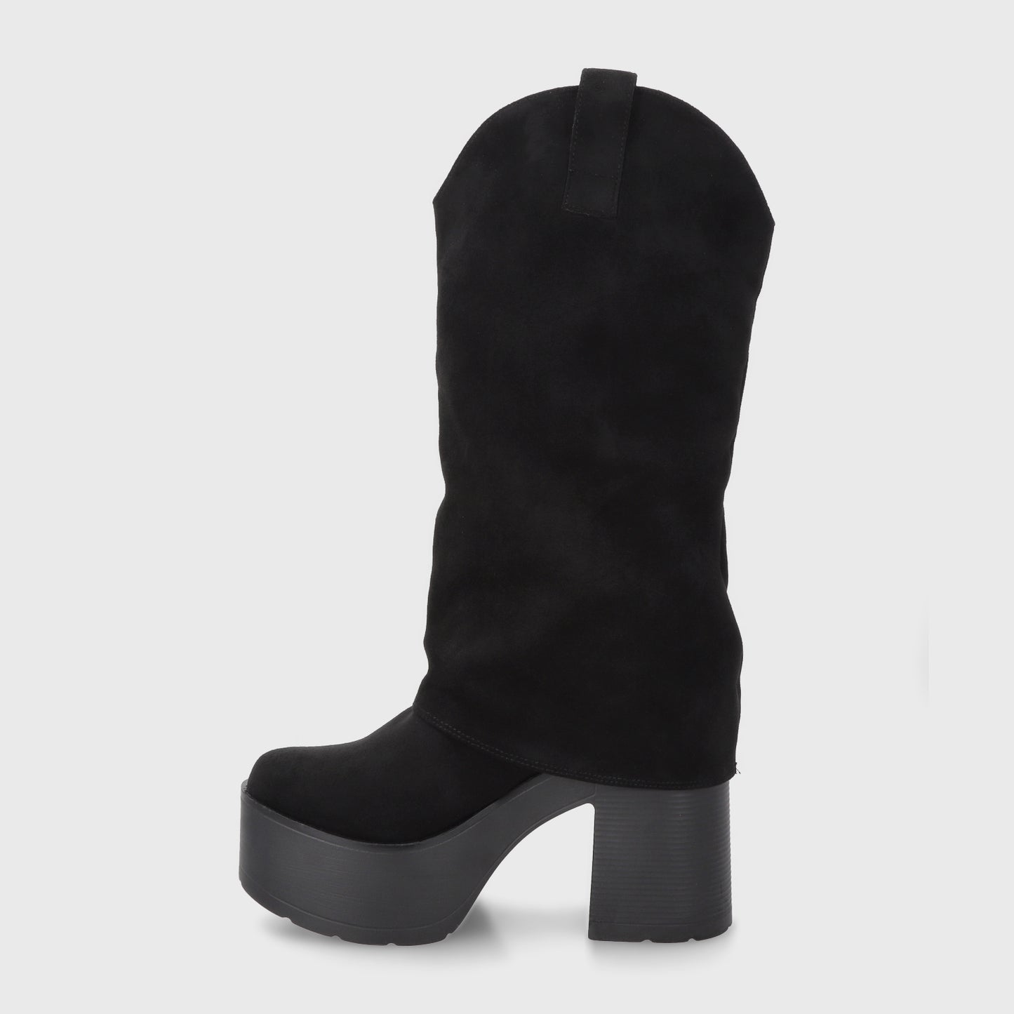 Bota Plataforma Negra Mujer 15039