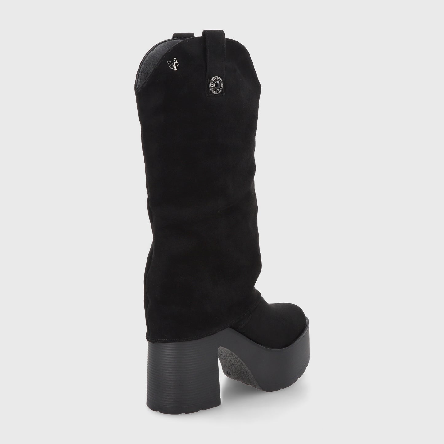 Bota Plataforma Negra Mujer 15039