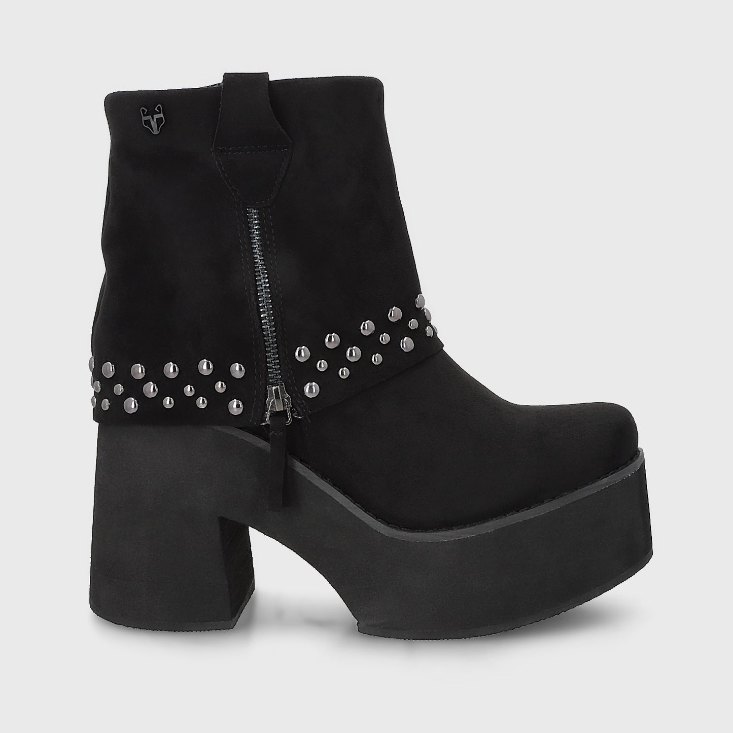 Botin Plataforma Negro Mujer 15045