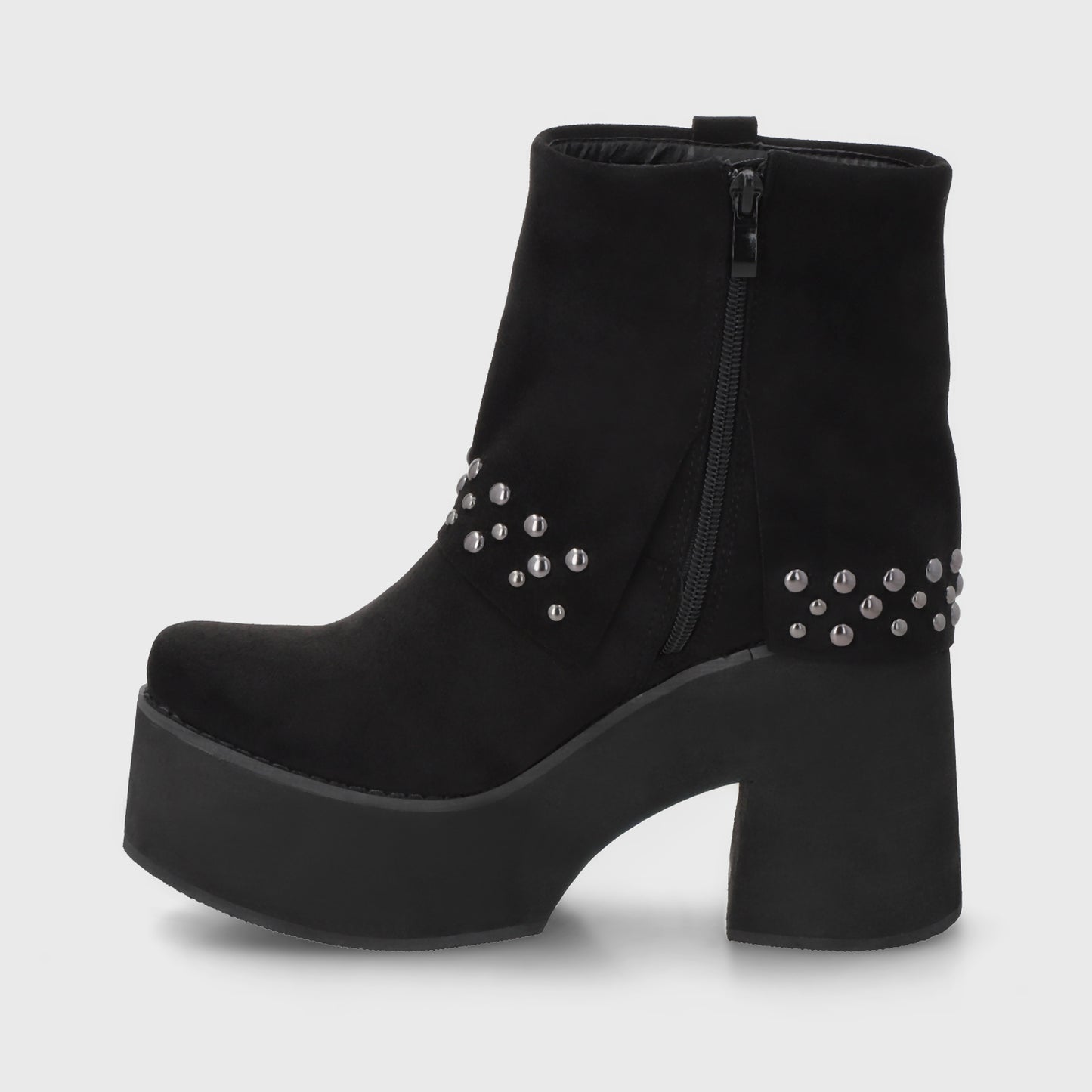 Botin Plataforma Negro Mujer 15045