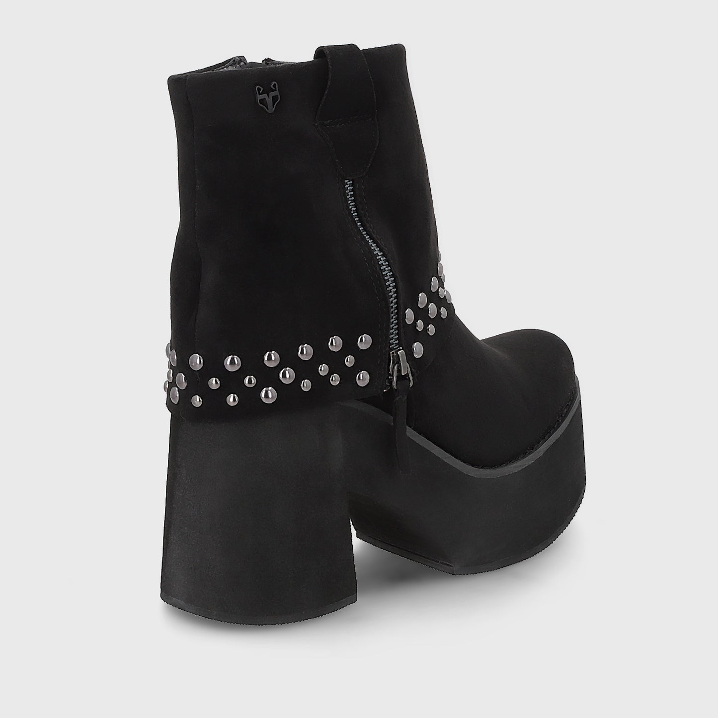 Botin Plataforma Negro Mujer 15045