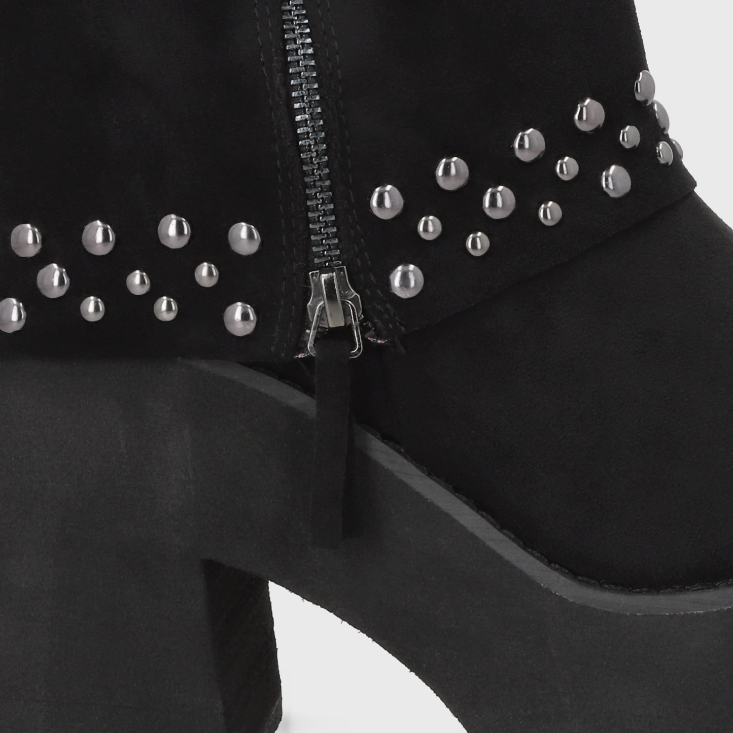 Botin Plataforma Negro Mujer 15045