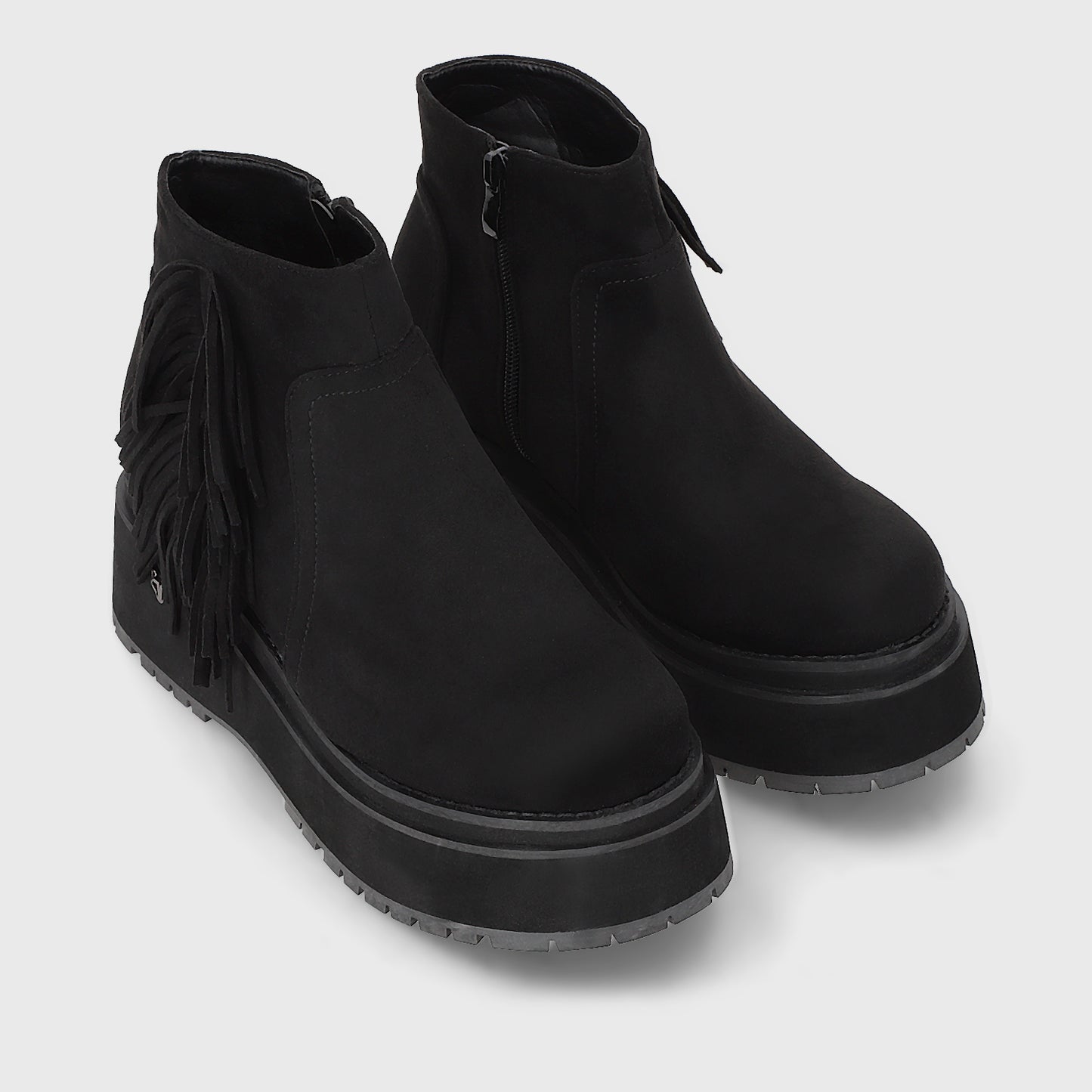 Botin Plataforma Negro Mujer 1509A