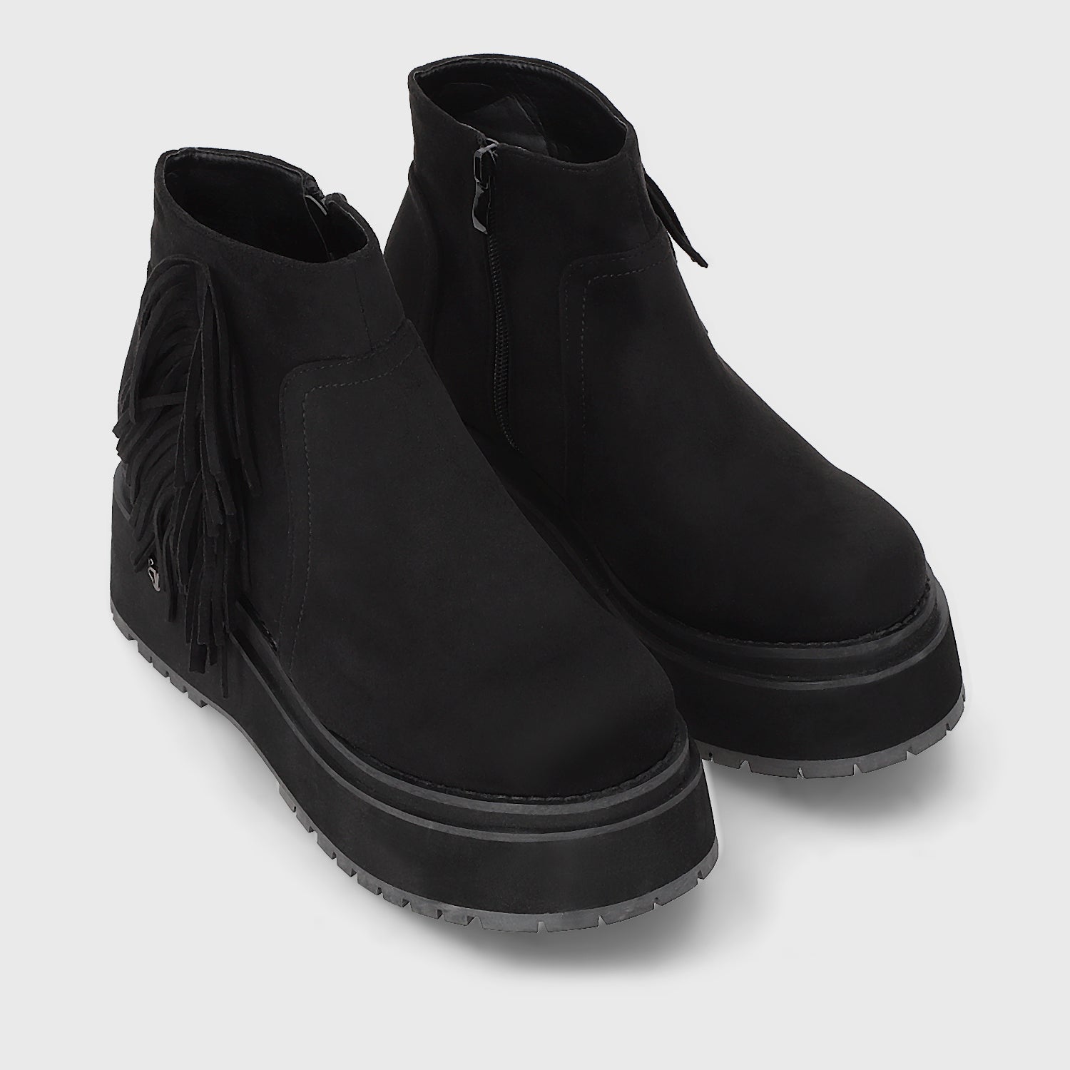 Botin Plataforma Negro Mujer 1509A