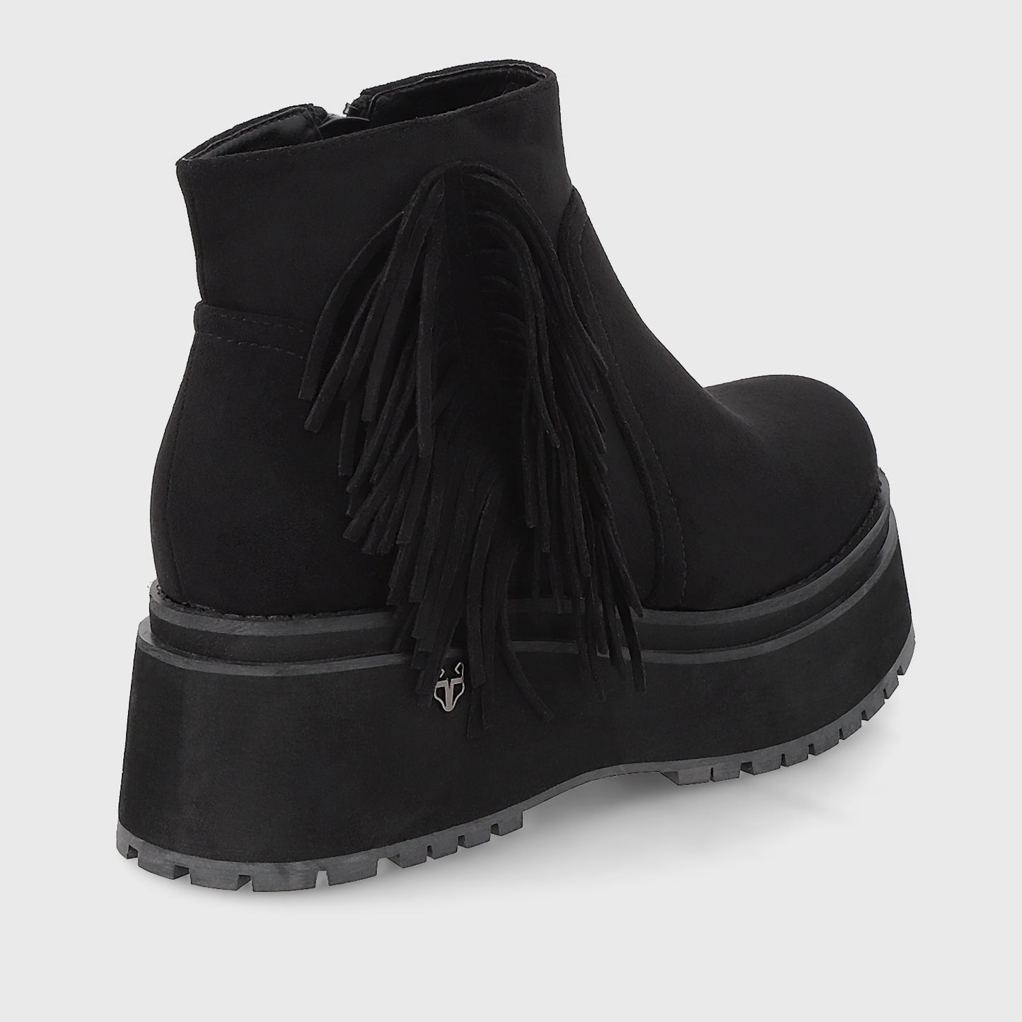 Botin Plataforma Negro Mujer 1509A