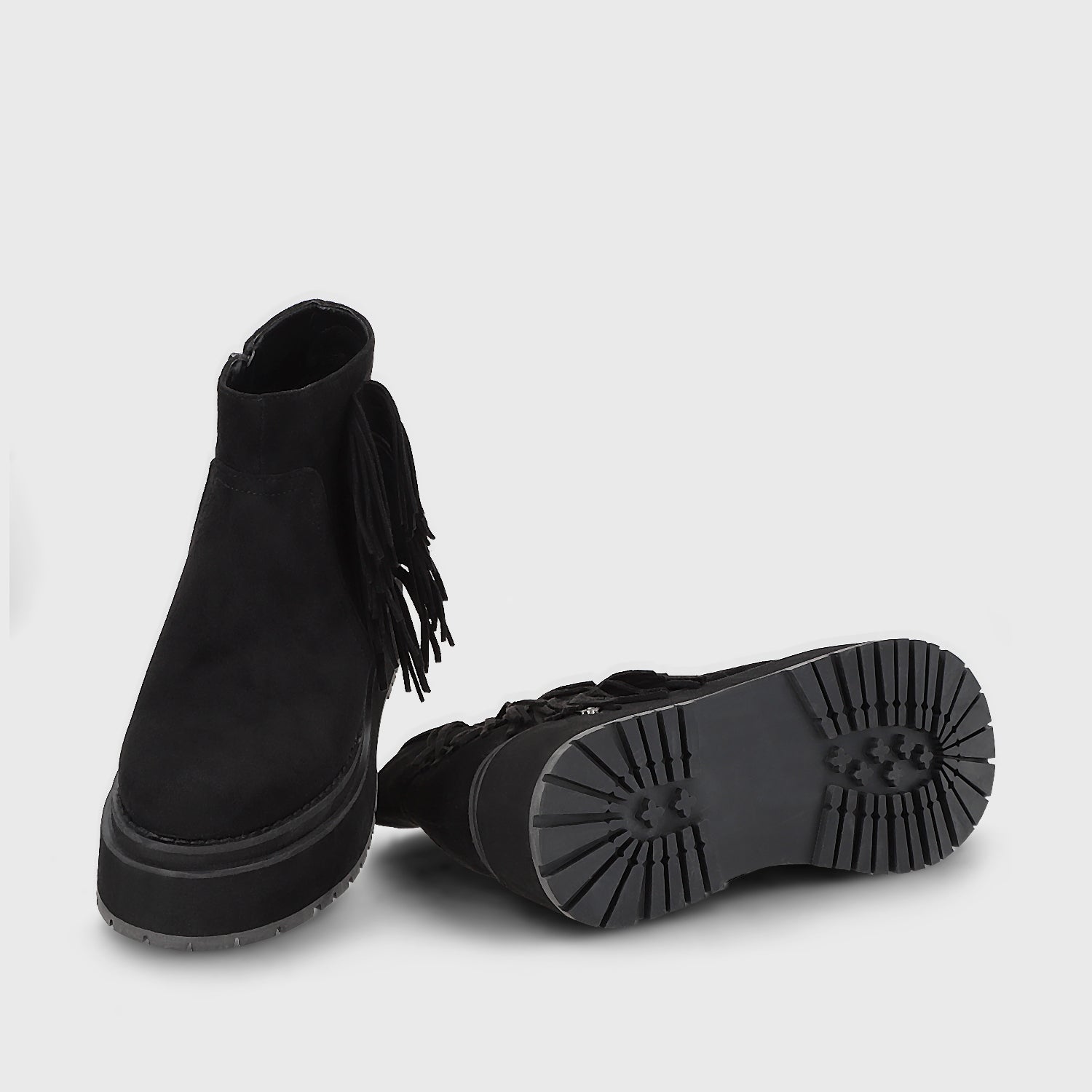 Botin Plataforma Negro Mujer 1509A