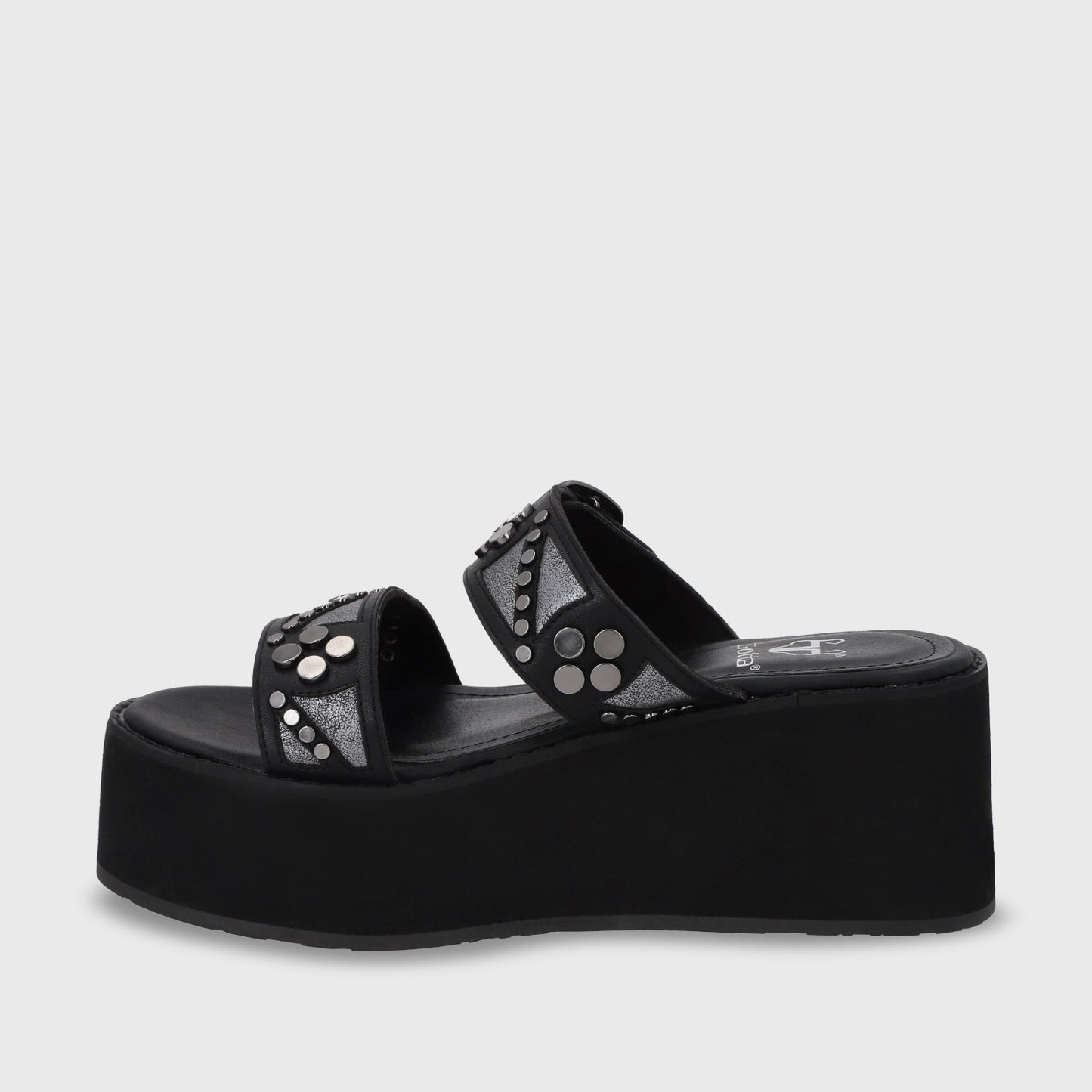 Sandalia Plataforma Negra Mujer 15620