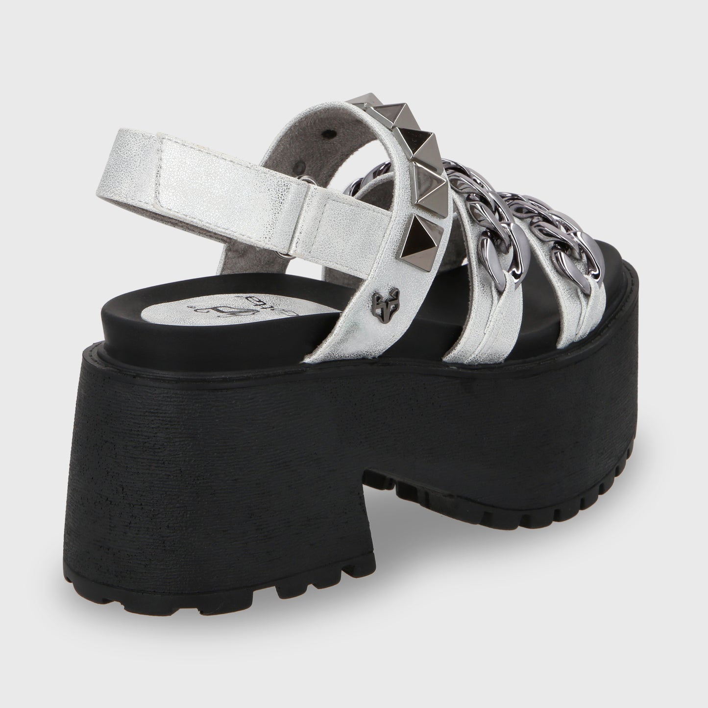 Sandalia Plataforma Plateado Mujer 15675