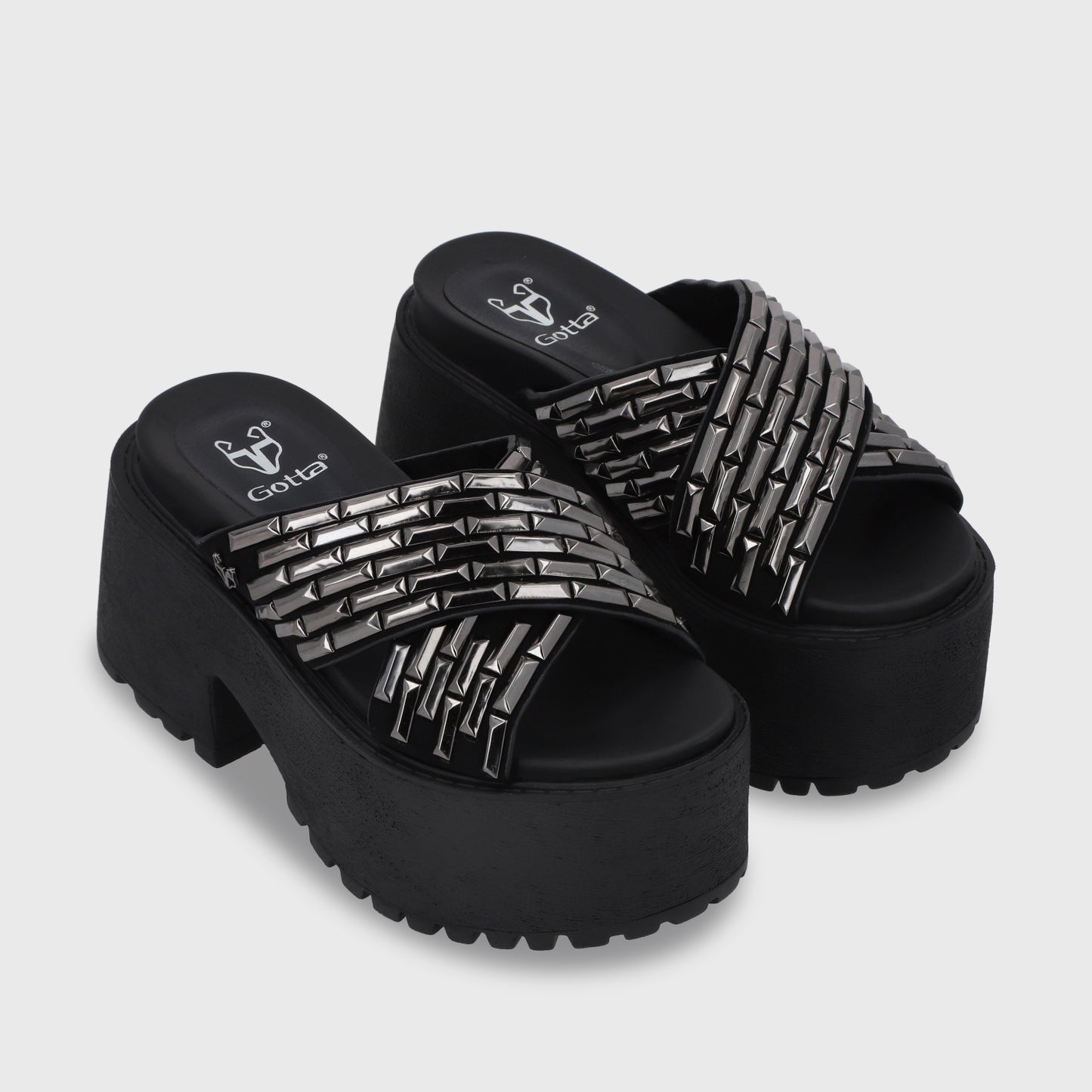 Sandalia Plataforma Negro Mujer 1567C