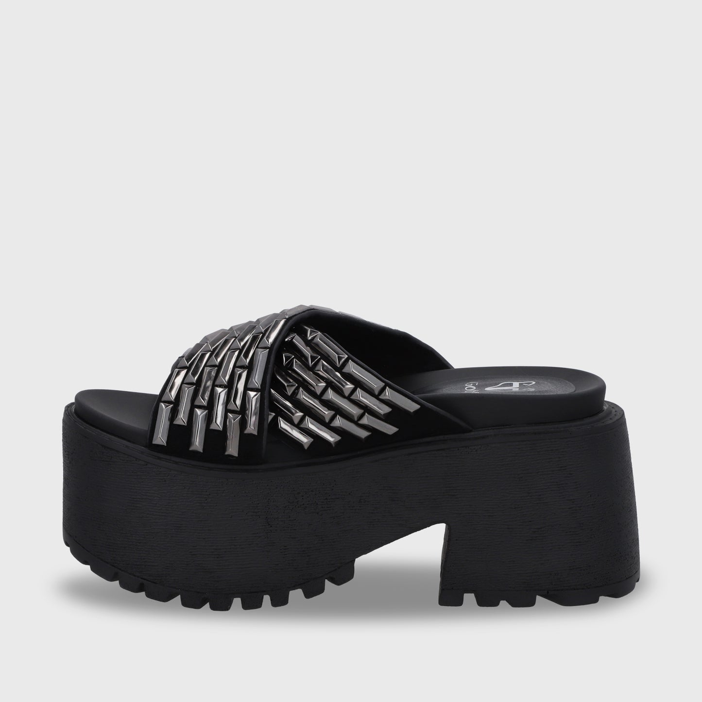 Sandalia Plataforma Negro Mujer 1567C