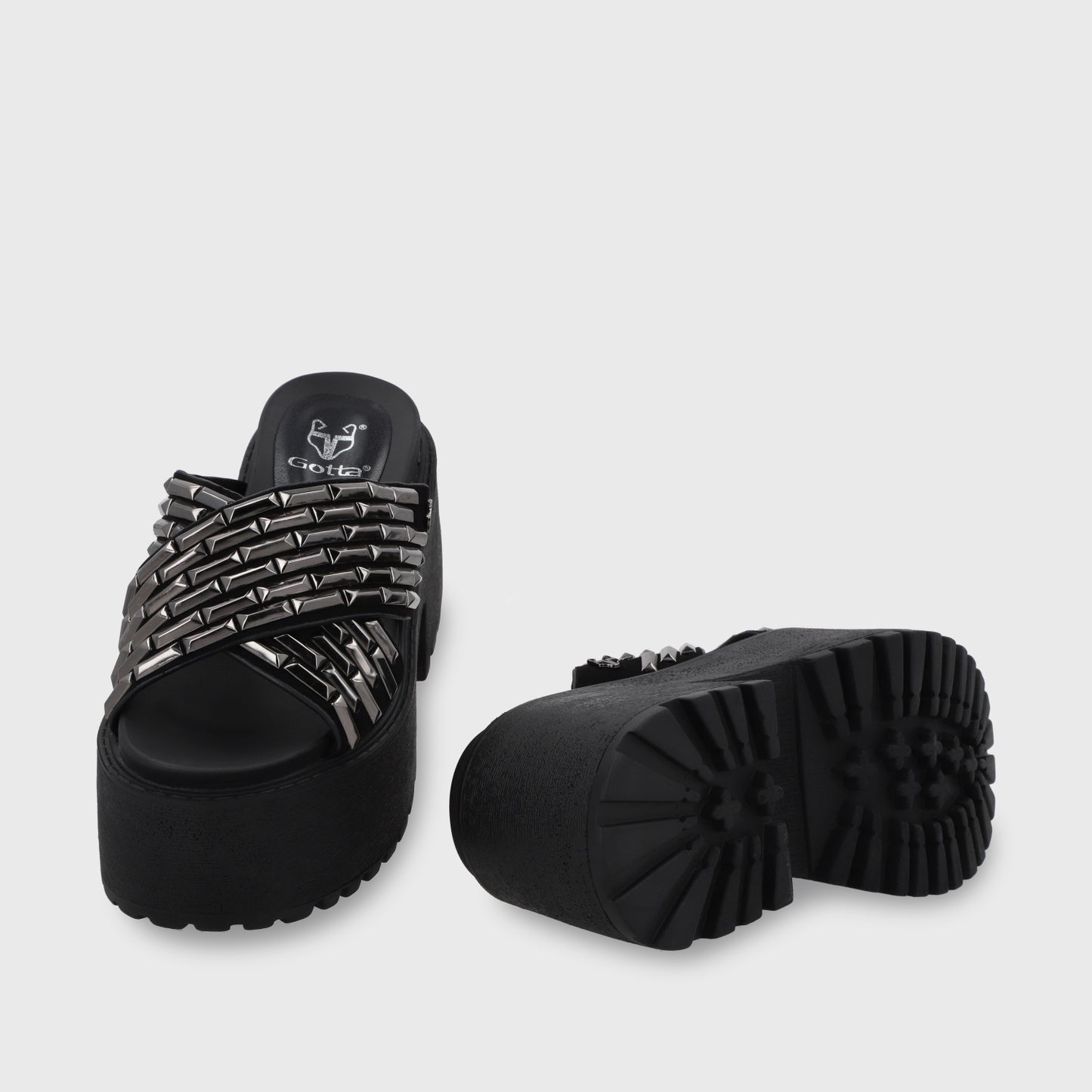 Sandalia Plataforma Negro Mujer 1567C