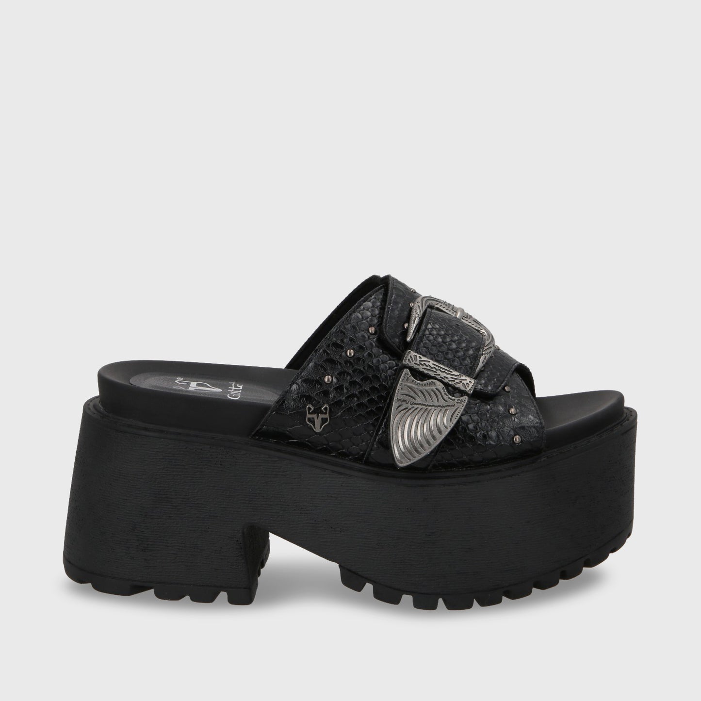 Sandalia Plataforma Negro Mujer 1567D