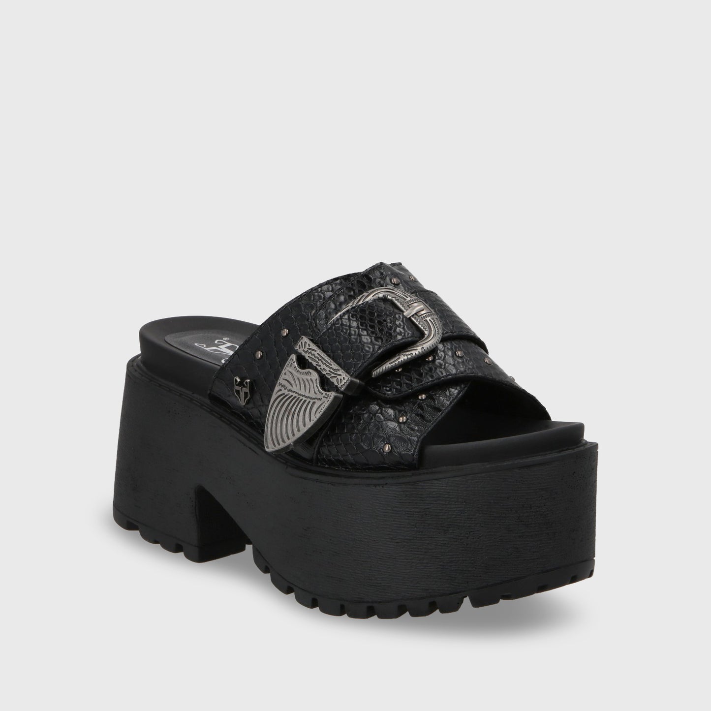 Sandalia Plataforma Negro Mujer 1567D