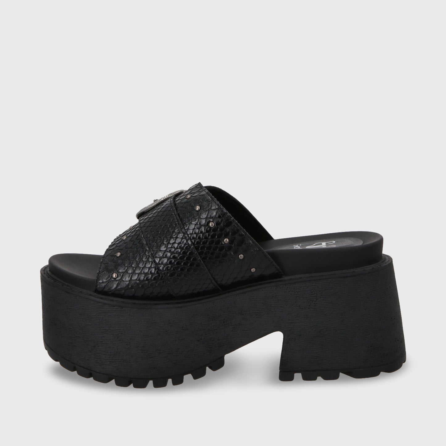 Sandalia Plataforma Negro Mujer 1567D
