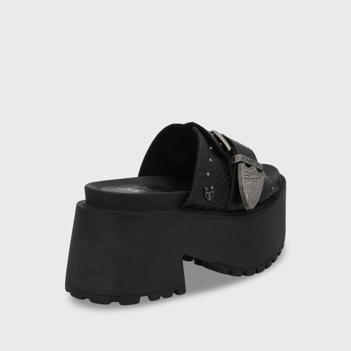 Sandalia Plataforma Negro Mujer 1567D