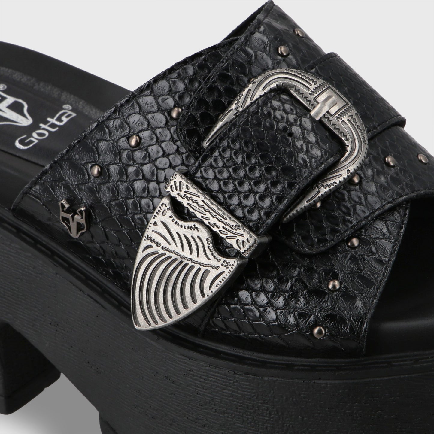 Sandalia Plataforma Negro Mujer 1567D