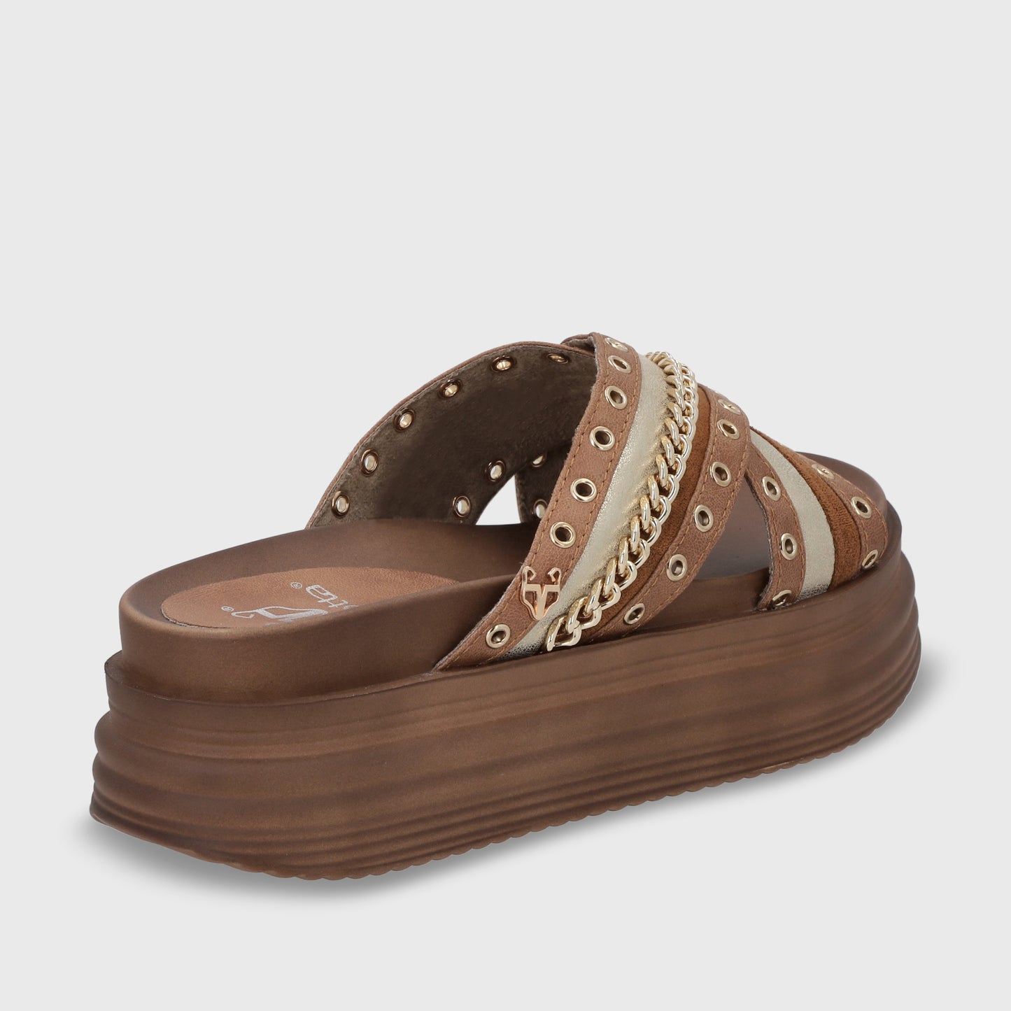 Sandalia Plataforma Camel Mujer 1571B