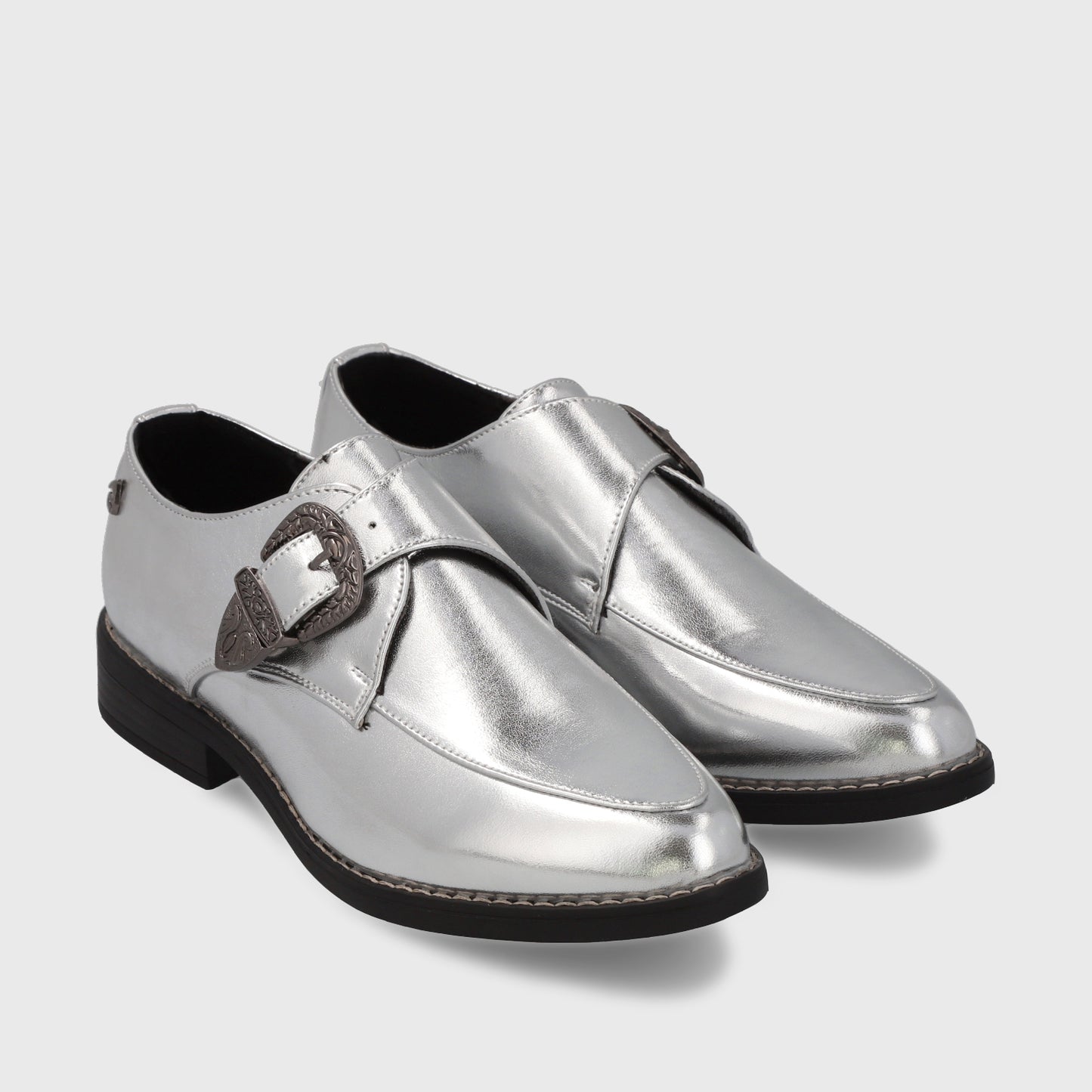 Zapato Plateado Charol Mujer 17565