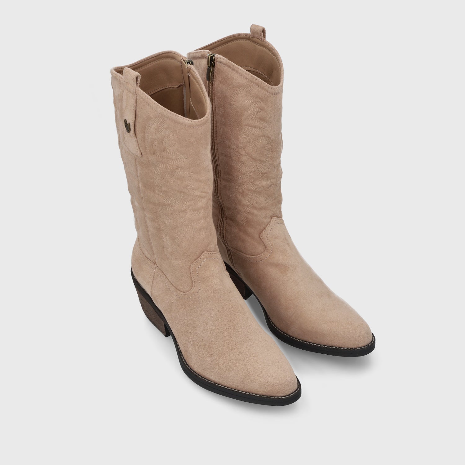Bota Taco Beige Mujer 23714