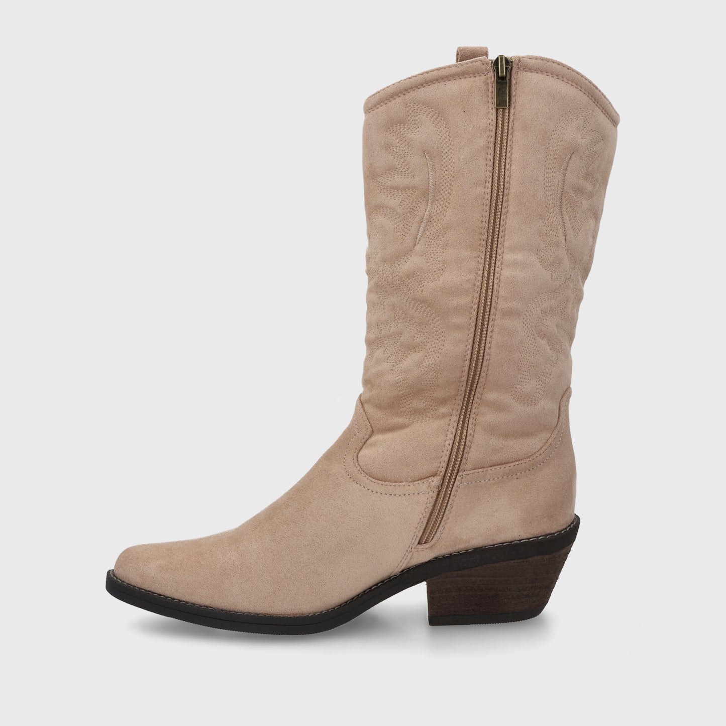 Bota Taco Beige Mujer 23714