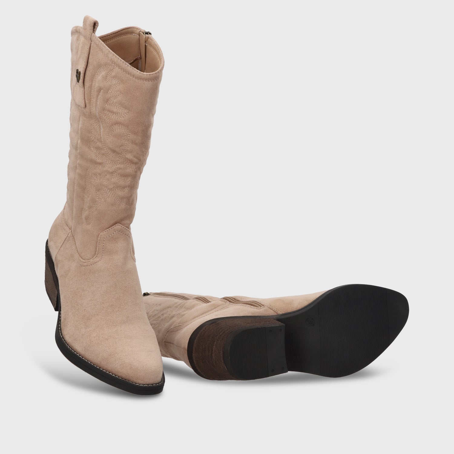 Bota Taco Beige Mujer 23714