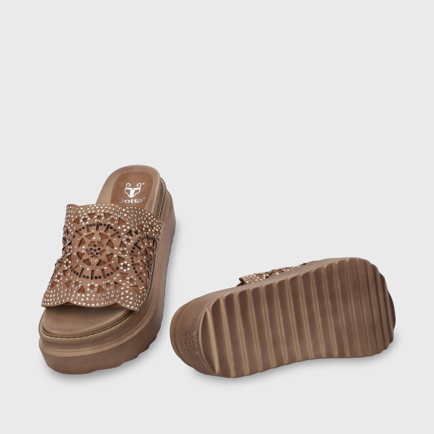 Sandalia Plataforma Café Mujer 25230