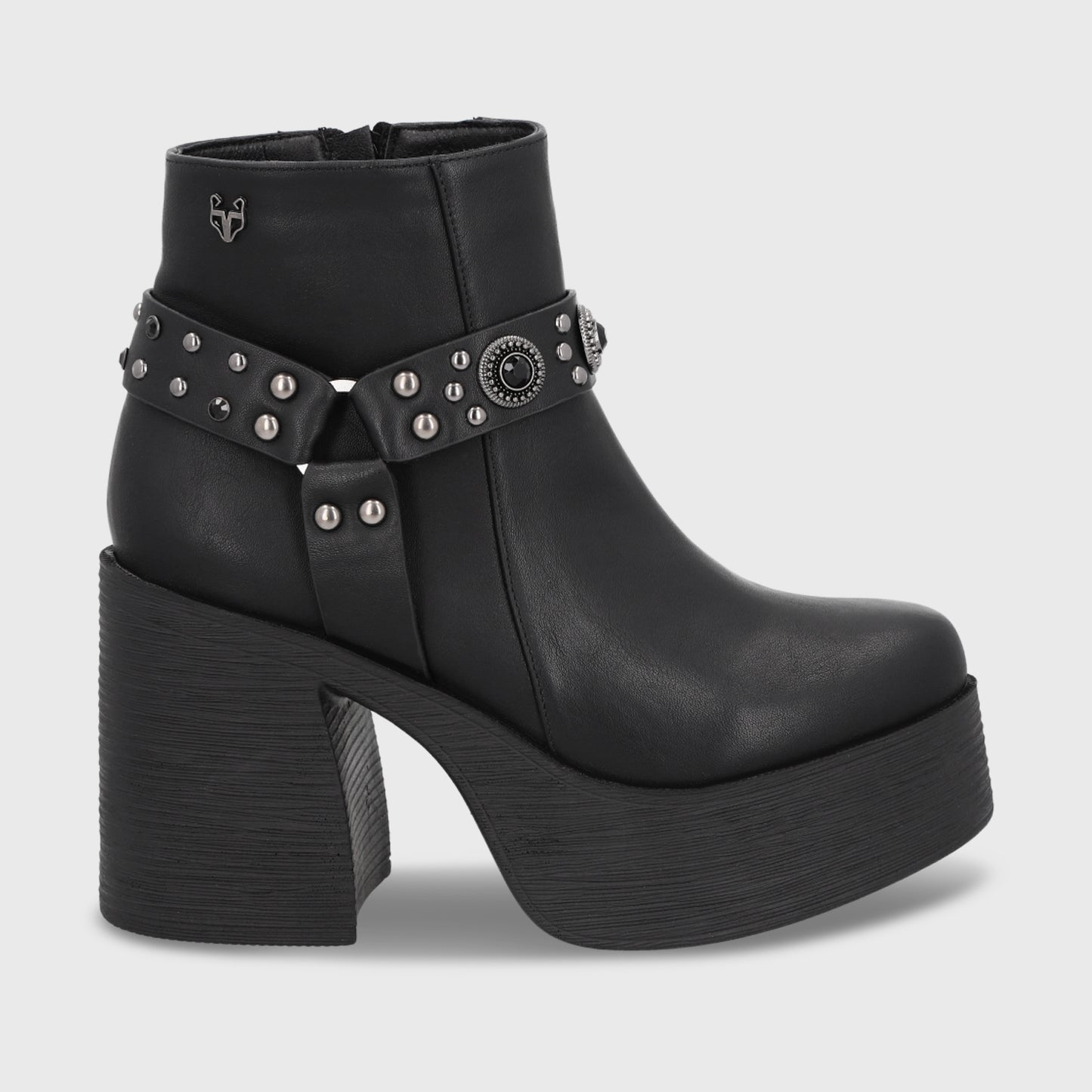 Botin Taco Negro Mujer 25635