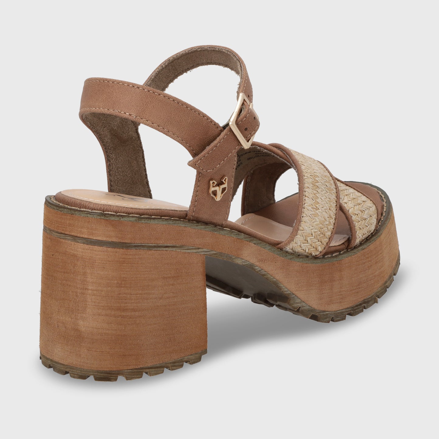 Sandalia Plataforma Beige Mujer 25796