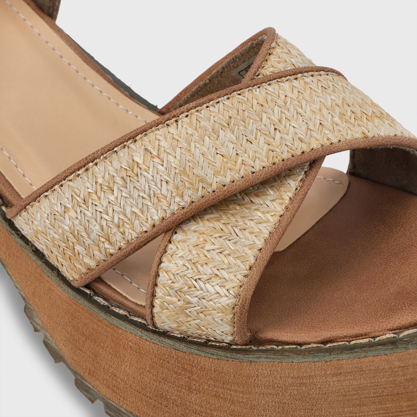 Sandalia Plataforma Beige Mujer 25796