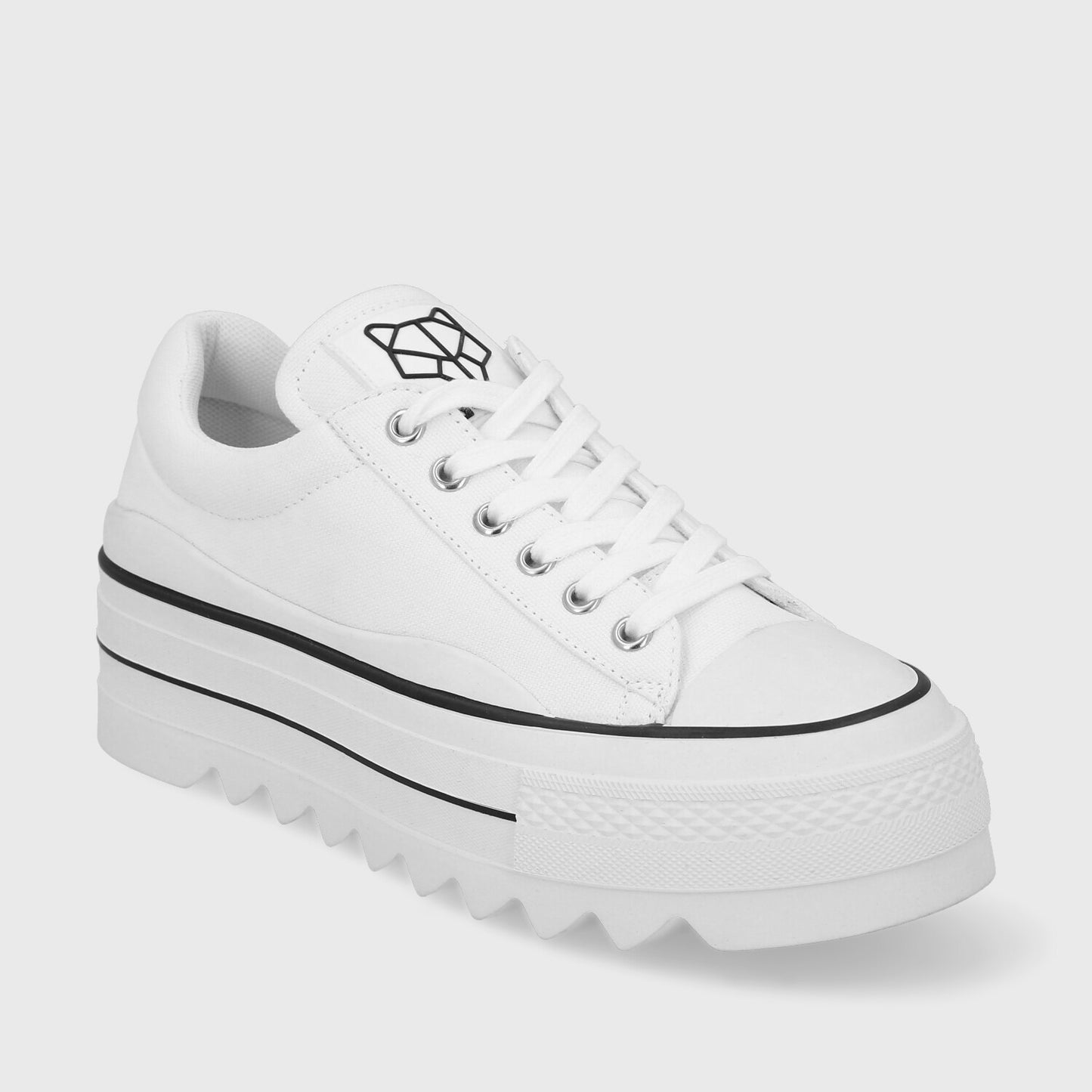 Zapatilla Plataforma Blanca Mujer 33740