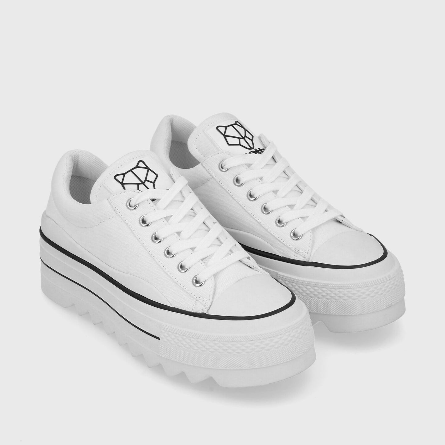 Zapatilla Plataforma Blanca Mujer 33740