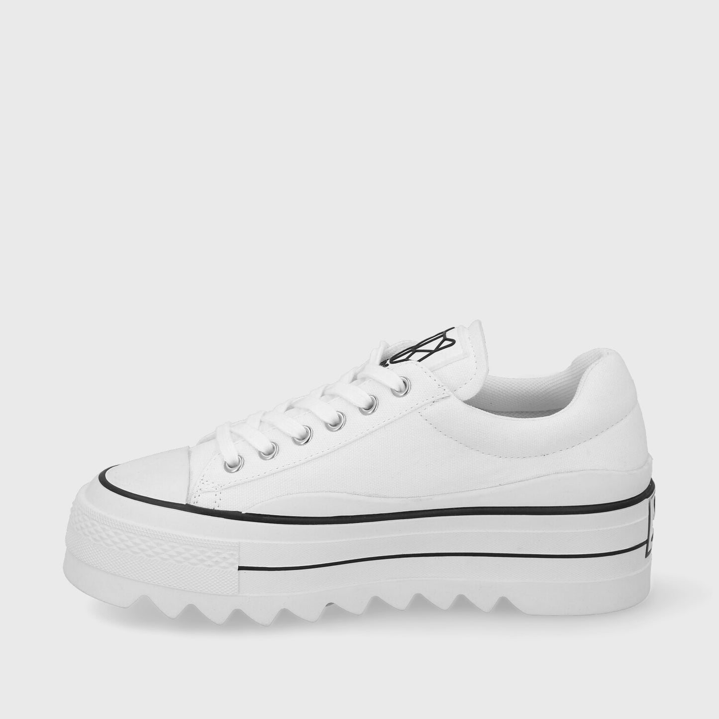 Zapatilla Plataforma Blanca Mujer 33740