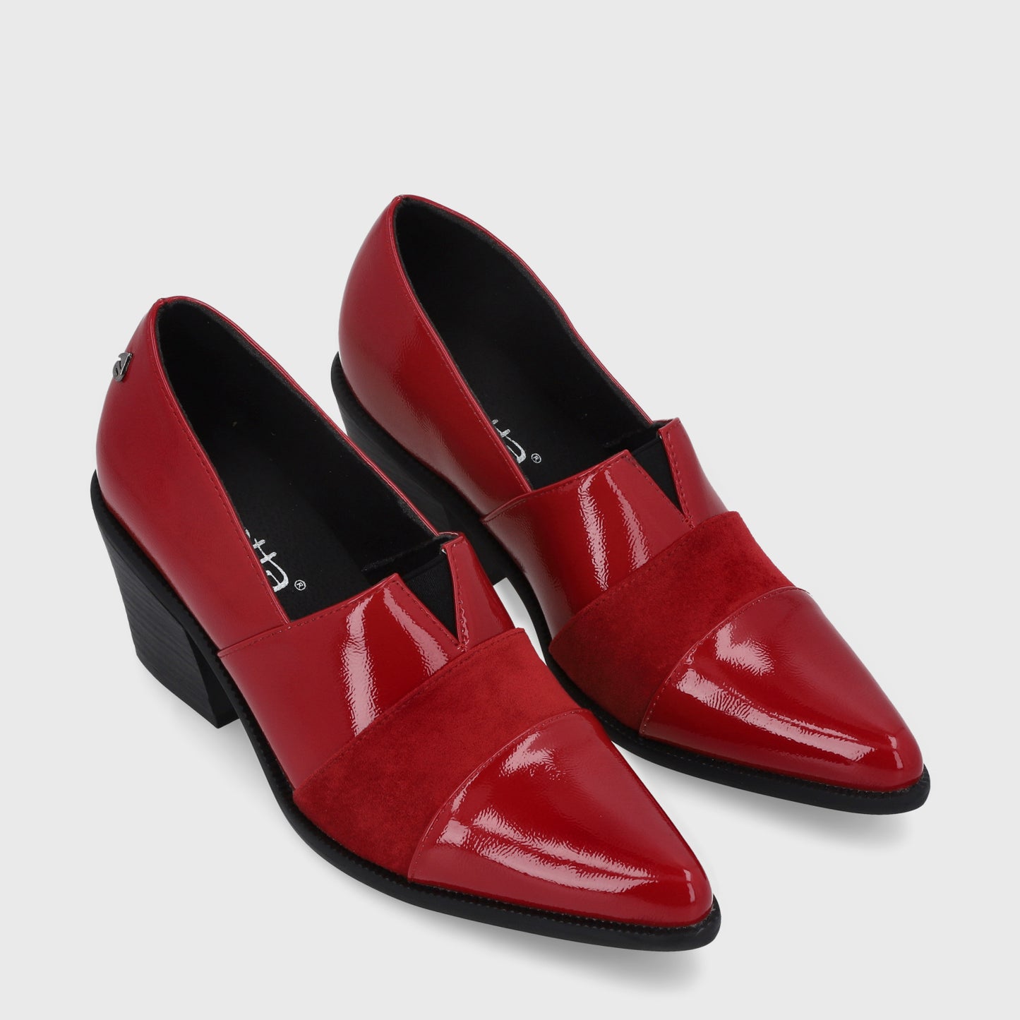 Zapato Taco Rojo Mujer 33765