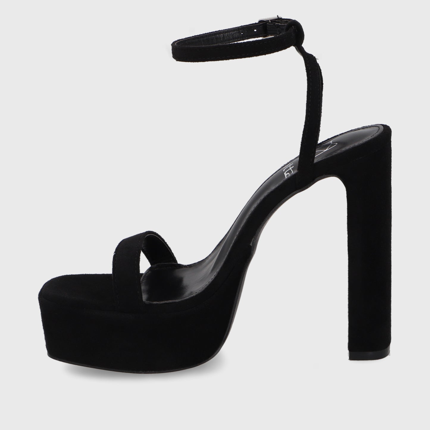 Sandalia Taco Negra Mujer 35101