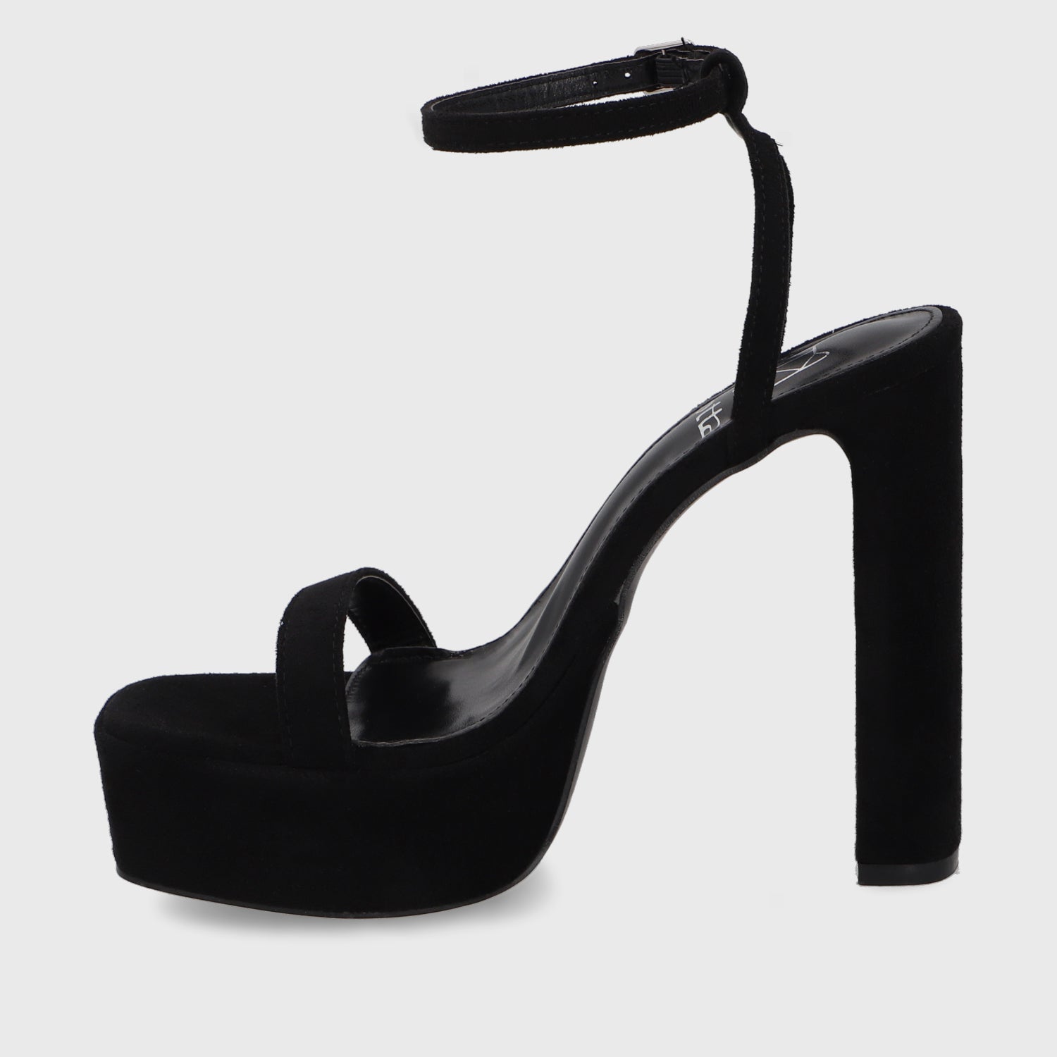 Sandalia Taco Negra Mujer 35101