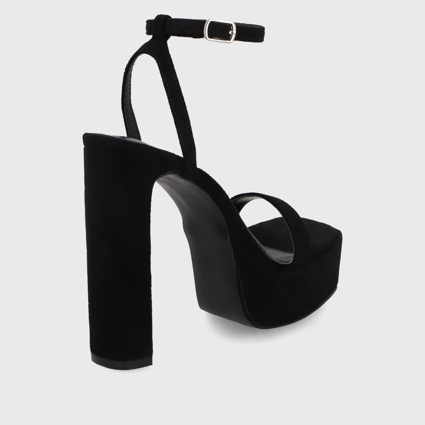 Sandalia Taco Negra Mujer 35101