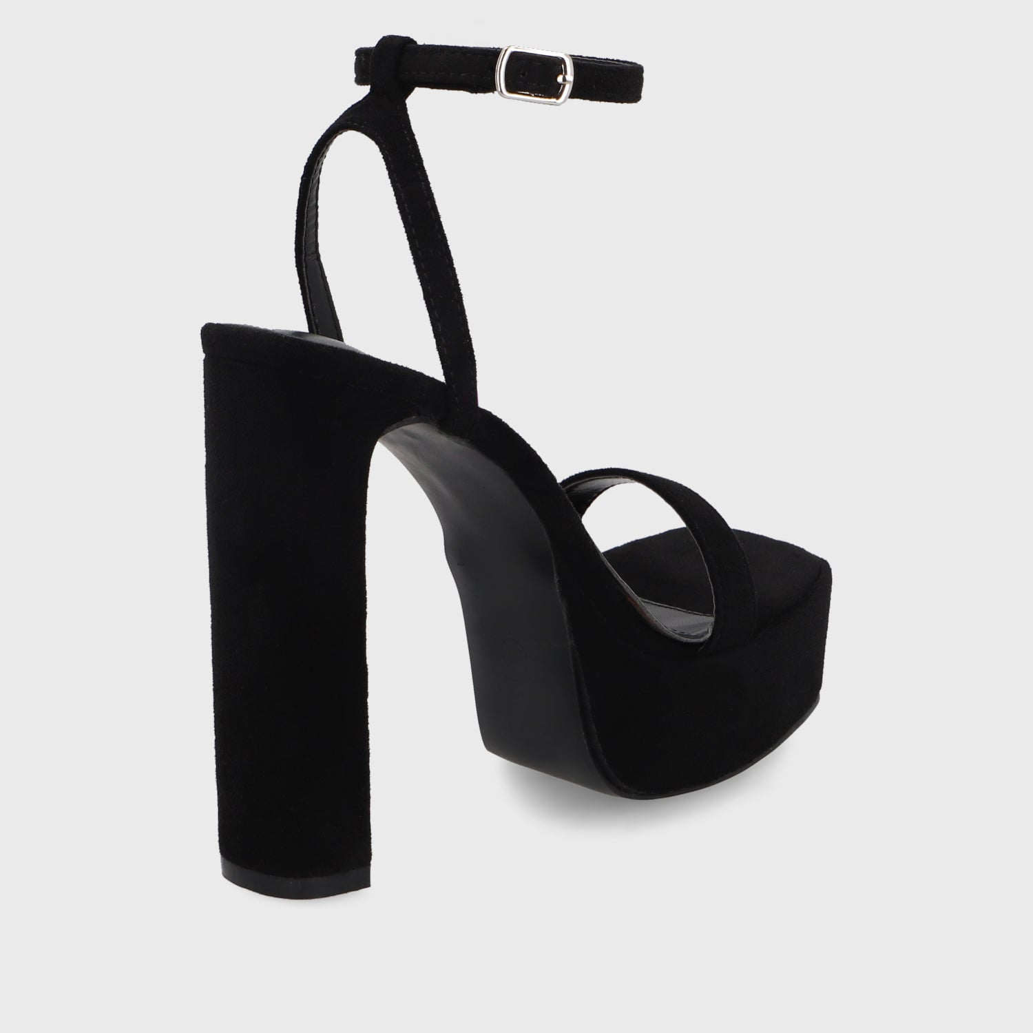 Sandalia Taco Negra Mujer 35101