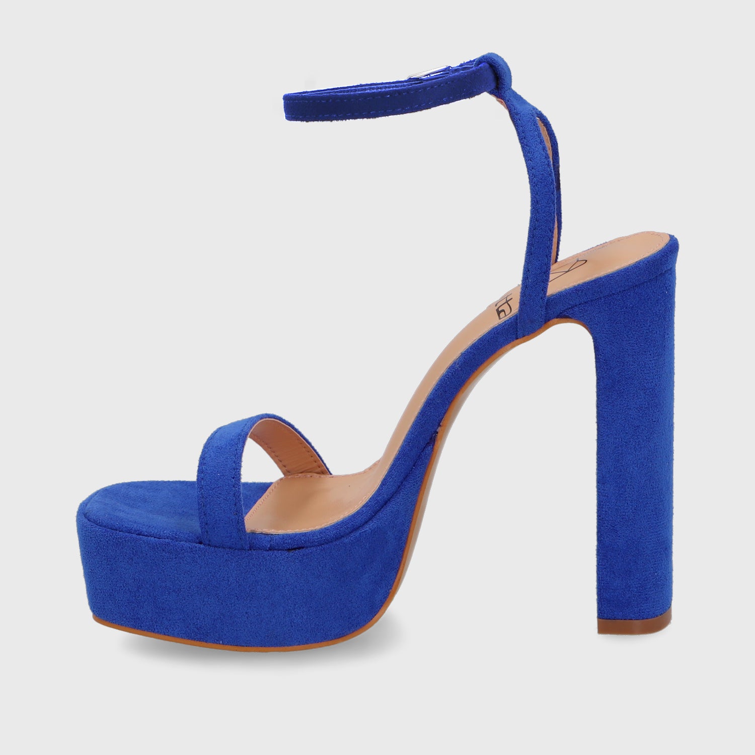 Sandalia Taco Azul Mujer 35101